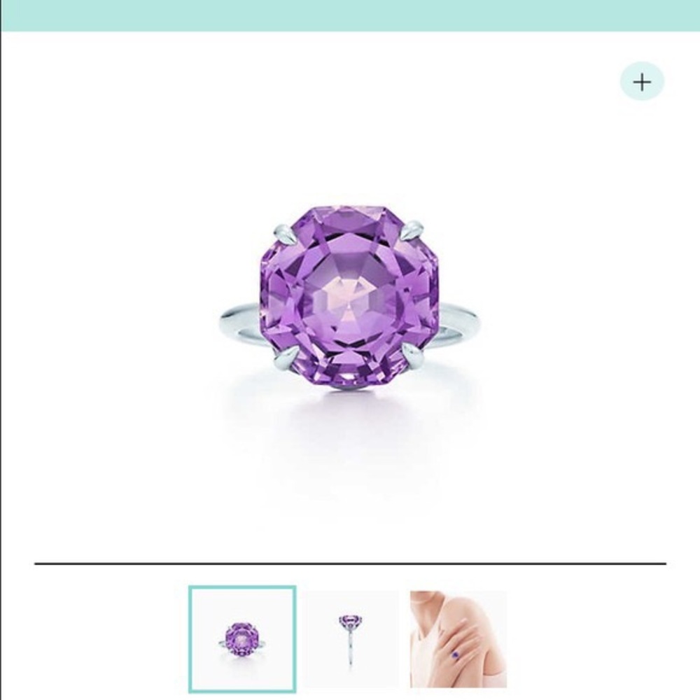 Tiffany & Co Amethyst Sparkler Ring set in silver
